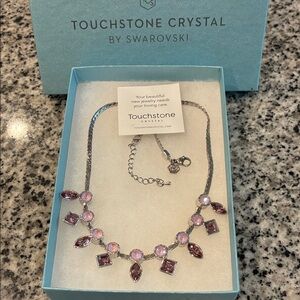 Touchstone Crystal Lavender and Silver Necklace